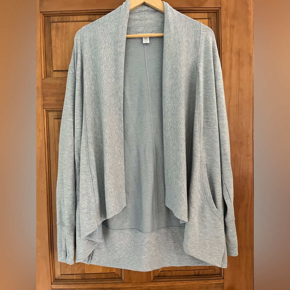 Athleta Waterfall Cardigan Grey Medium Petite